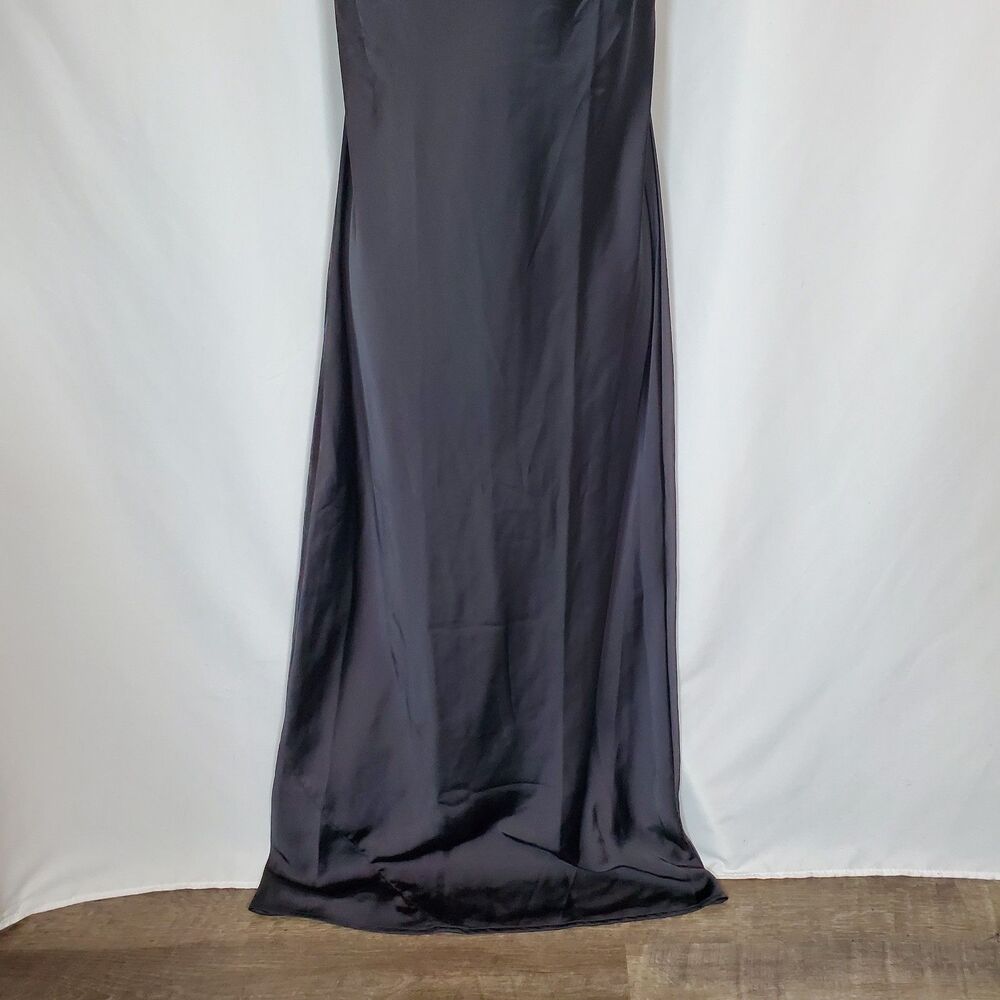 Old Navy The Occasion Women’s Maxi Dress Medium Black Satin Cowl Sleeveless - Picture 6 of 13